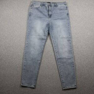 Curve Appeal Jeans Womens 16/33 High Rise Essential Skinny Light Blue Stretch
